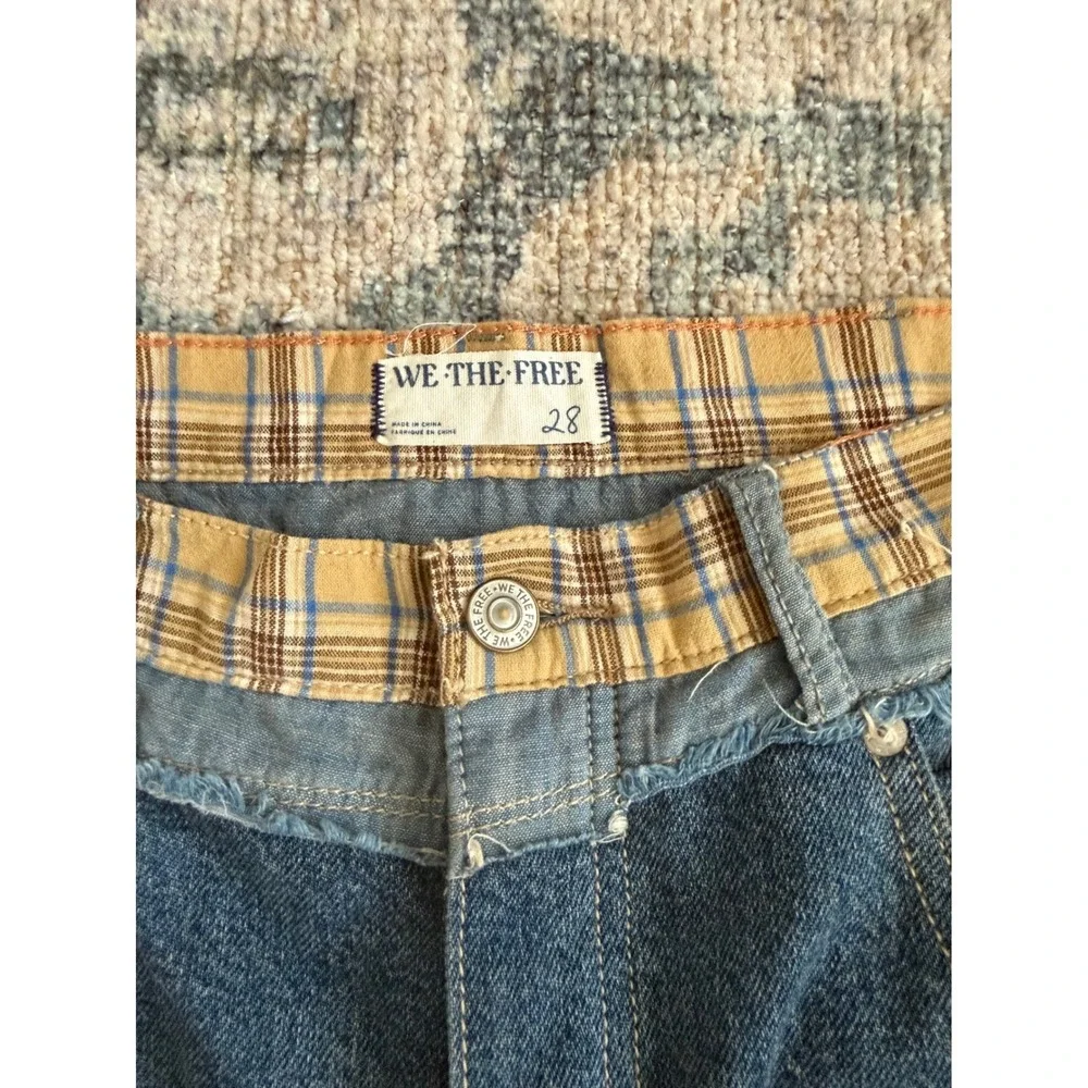 Free People Gemini Patchwork Jeans Size 28 Pristine Condition‎ - Picture 5 of 6